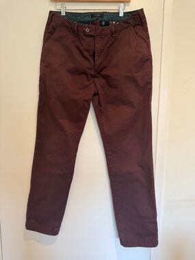 Ted Baker Burgundy Pants